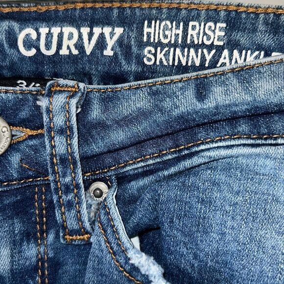 SONG curvy high-rise skinny ankle distressed denim jean size 3/26 - Picture 8 of 9
